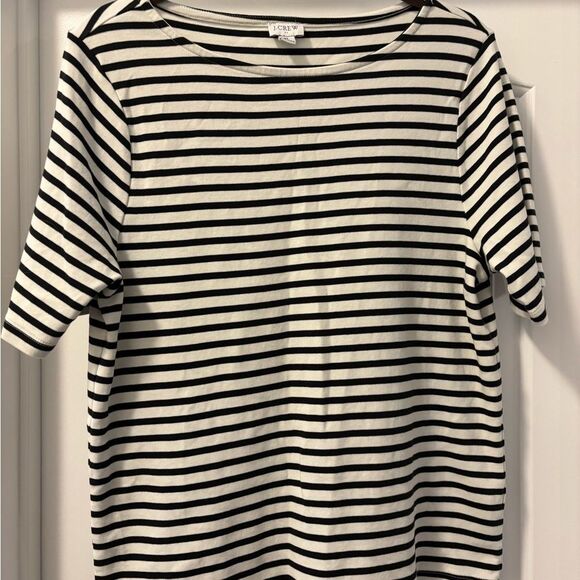 J. Crew Black and White Short Sleeve Tee - Picture 1 of 6